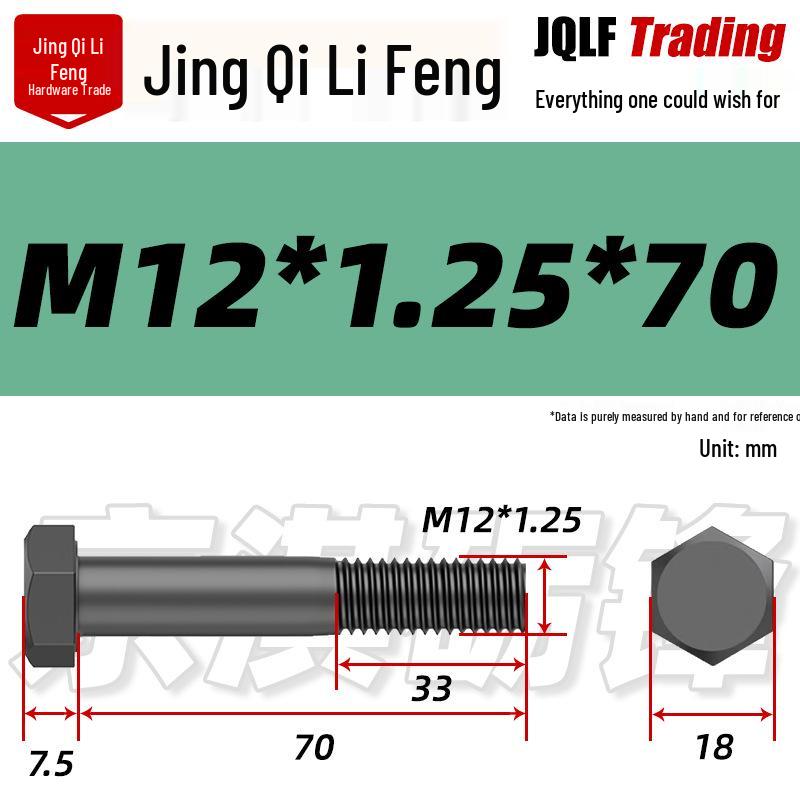 M8-M27 Sechskantschraube mit Feingewinde, Teilgewinde für Maschinenbau, Festigkeitsklasse 12.9