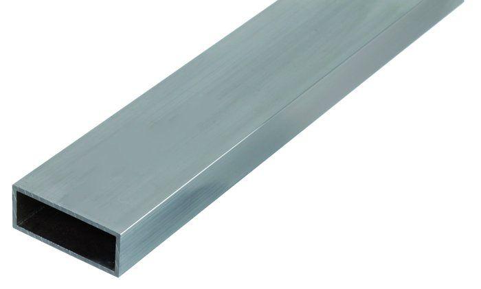 Tube rectangulaire - gah-alberts - 471705 - aluminium anodisé - 1000 x 50 x 20 mm - couleur argent