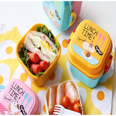 Cartoon Healthy Plastic Lunch Box Microwave Oven Lunch Bento Boxes Kid Lunchbox