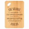 Planche À Découper - PLANETEE - Une Solange Aussi Géniale - Bambou - 30 X 20 X 1 Cm - Trou D'accroche 24 Mm