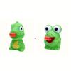 1pc Fun Frog And Dinosaur Retractable Tongue Relax Toy, Interactive Party Game, Green Cartoon Design with Red Tongue,mini Toys