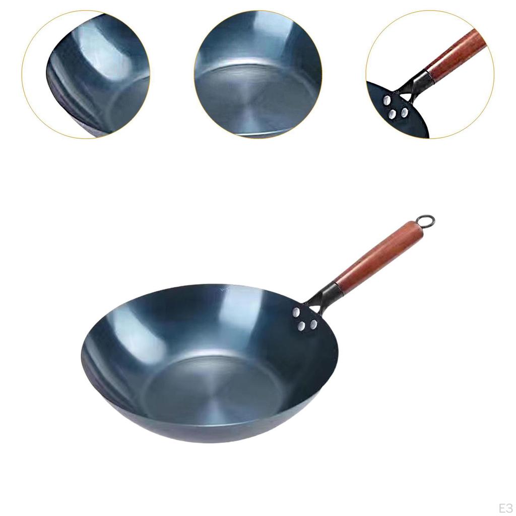 Cooking Wok with Handle for Sauteing and Frying Dishes