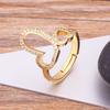 Nidin Fashion Open Adjustable Ring For Women Female Cute Finger Rings Romantic Birthday Gift Girlfriend Shiny Zircon Jewelry