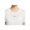 Nike Yoga Dri-Fit Casual Printed Short Sleeve T-Shirt Women Tops White DD2817-100