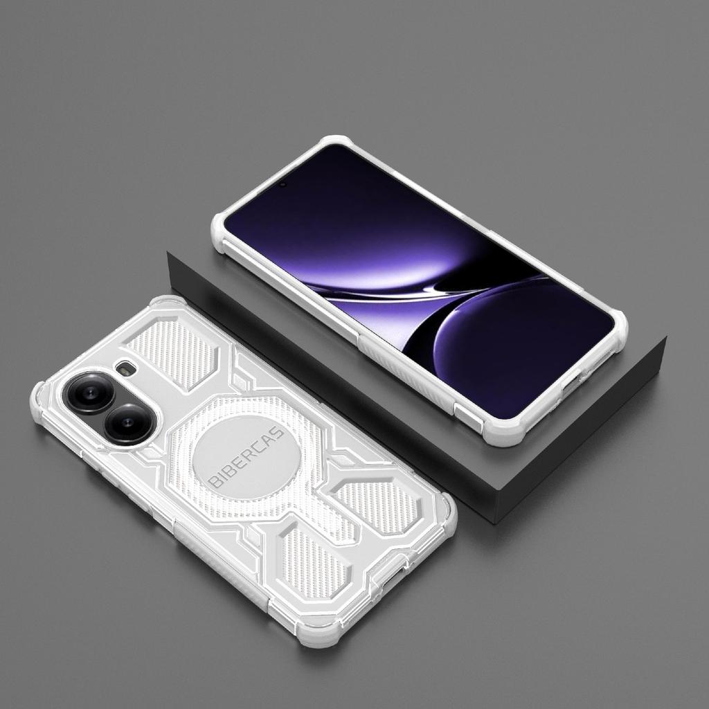 BIBERCAS J-16 Transparent Series For Xiaomi Redmi Turbo 4 5G/Poco X7 Pro 5G Case Compatible with MagSafe TPU+PC Phone Cover