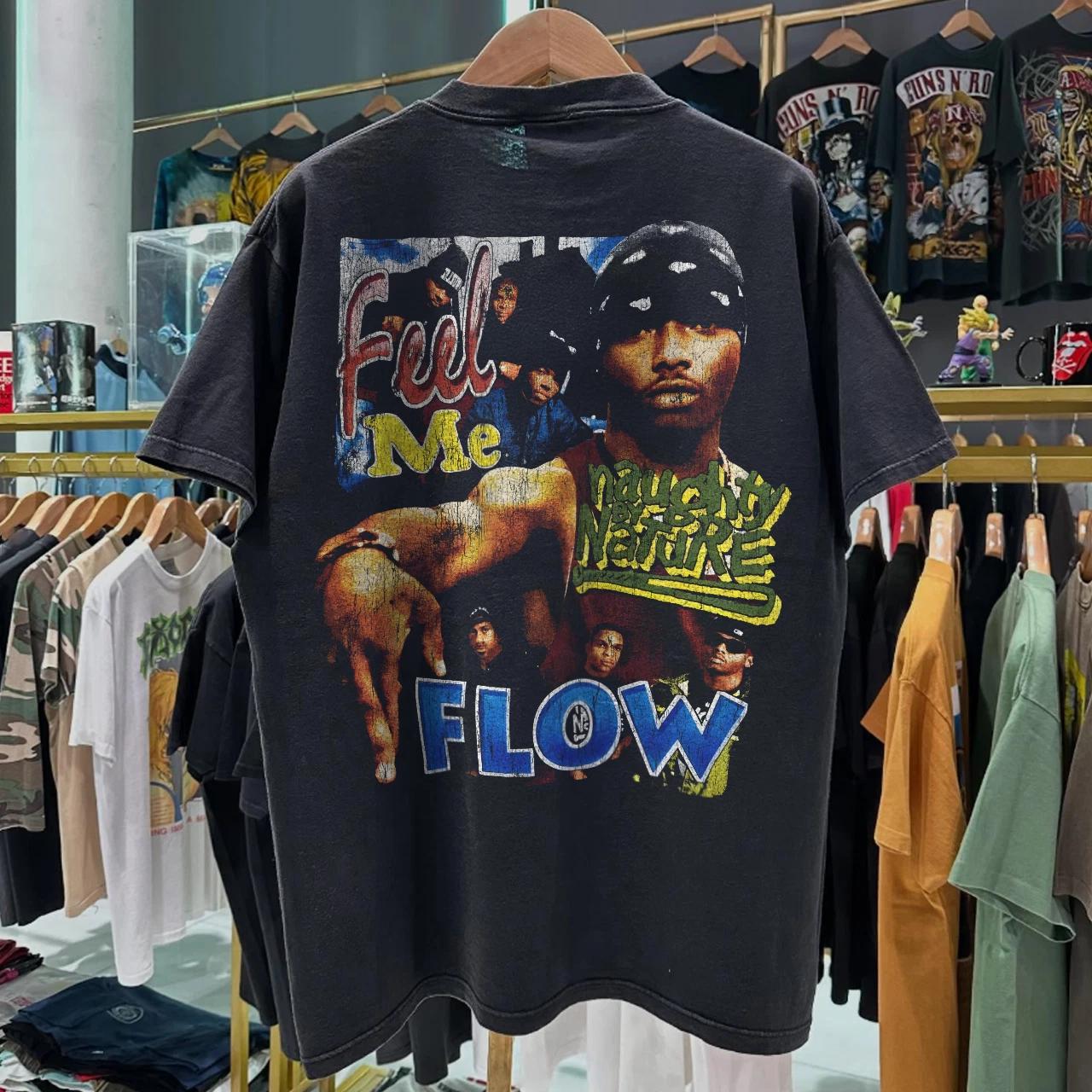 90s Naughty By Nature Poverty s Paradise Rap Promo T-Shirt Black XXL 4XL