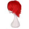 Men Short Dark Red Wig Anime Gaara Cosplay Wig Heat Resistant Synthetic Wigs
