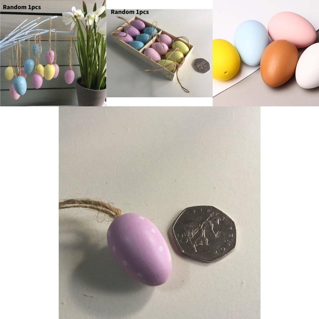 Färgglatt påskäggsskal för heminredning och gör-det-själv-målarleksak 6 cm Plastmaterial
