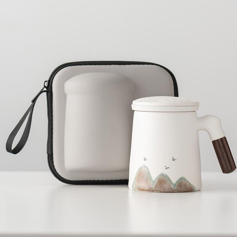 Yipan Ceramic Filter Mug with Lid & Portable Bag