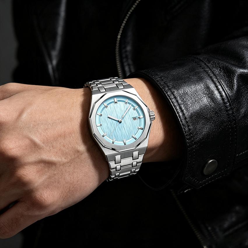 Fashion Luxury Men Wristwatch Waterproof Luminous Week Date Man Clock Stainless Steel Sports Men's Quartz Watches Reloj