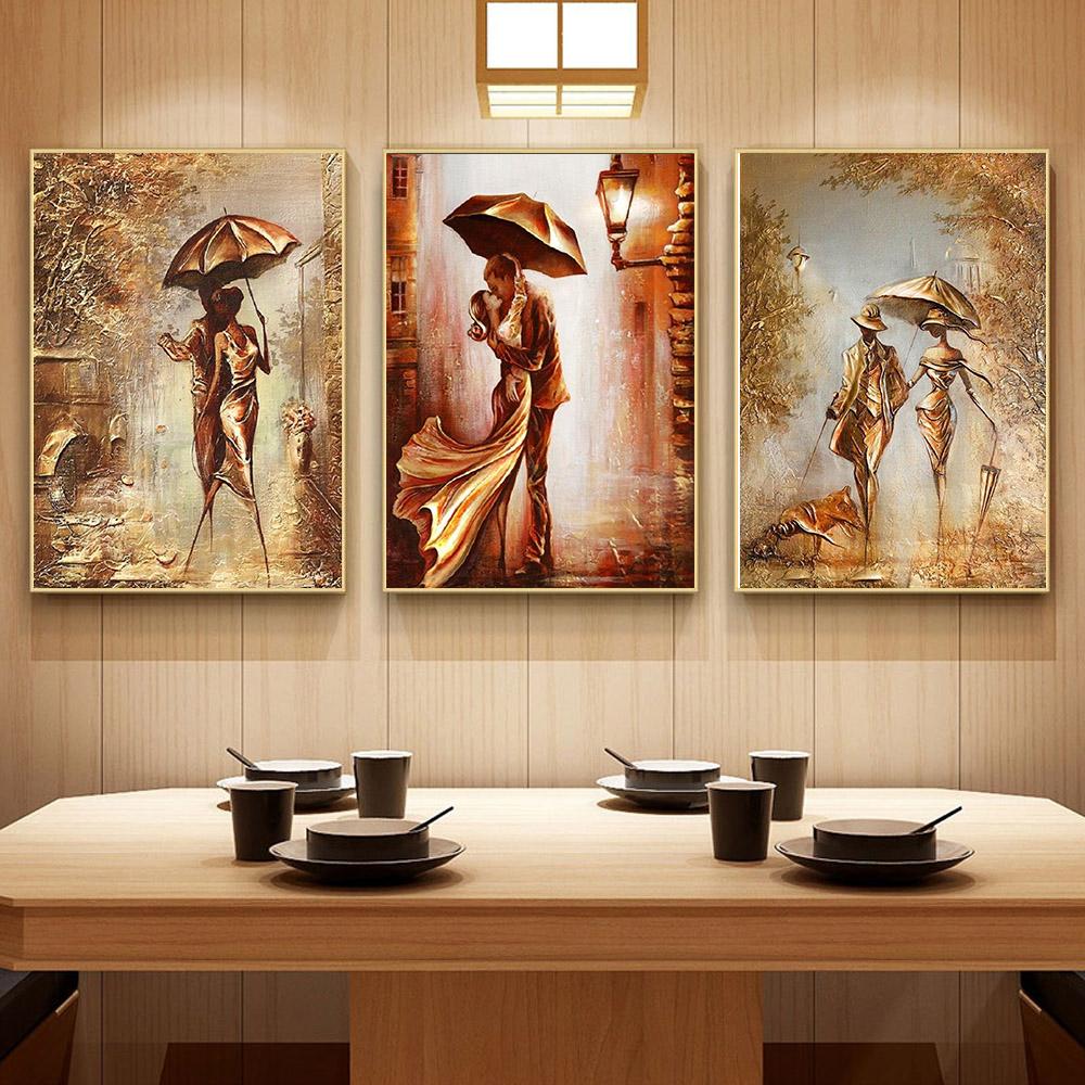 Mode retro kunst abstrakte figur leinwand malerei büro wand kunst romantische paar poster wohnzimmer hause dekoration wandbild Kein Rahmen