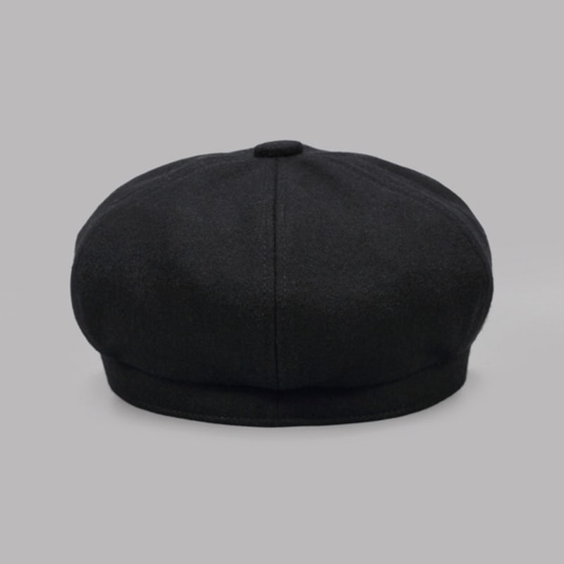Maia Wool Bread Hat - Black