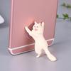 Niedlicher Katzen-Handyhalter Tablets Schreibtisch Saugnapf Stütze Harz Handy Ständer Halter Saugnapf Design Tierhalter für Smartphone