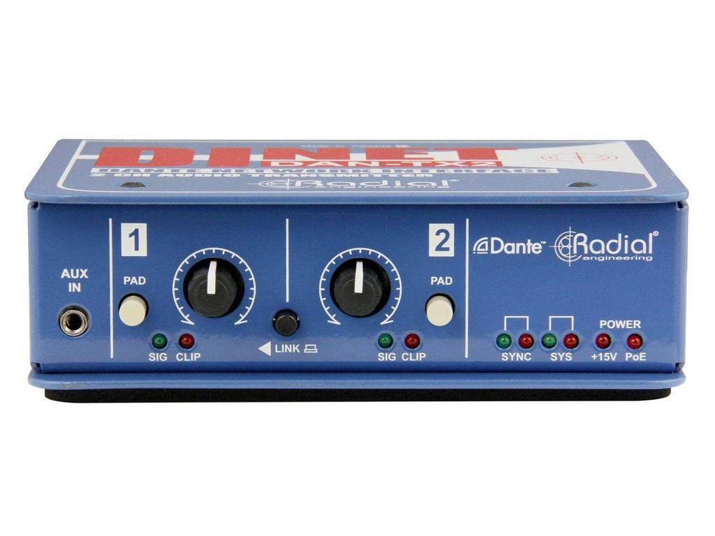 RADIAL DiNET 2 Channel Dante Network Transmitter DAN-TX2