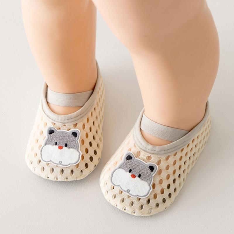 Infant Anti Skid Floor Socks with Cartoon Design for Baby Ages 10 Months to 3 Years Toddler Learning to Walk Shoes