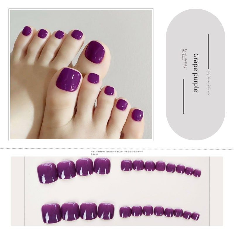 

Grape Purple Toe Fashion Wind Fake Nails Wear 89-Grape Purple