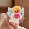 Korean Love Heart Cute Angel Stand Magnetic Phone Case For iPhone 17 Pro 16 15 Pro Max Cover with Holder For Magsafe Kawaii Capa