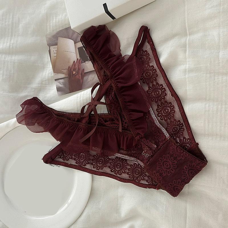 CINOON Dámské Sexy Francouzské Trojúhelníčkové Kalhotky Nové G-string Krajkové Spodní Prádlo s Nízkým Pasem Jedna Velikost Padne VšemS Prodyšné Spodní Prádlo