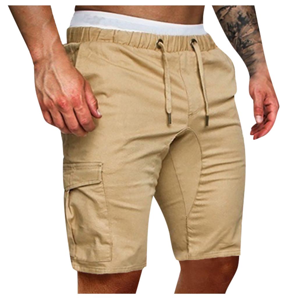 Men's Summer Casual Outdoors Casual Patchwork Pockets Overalls Sport Tooling Shorts Pants