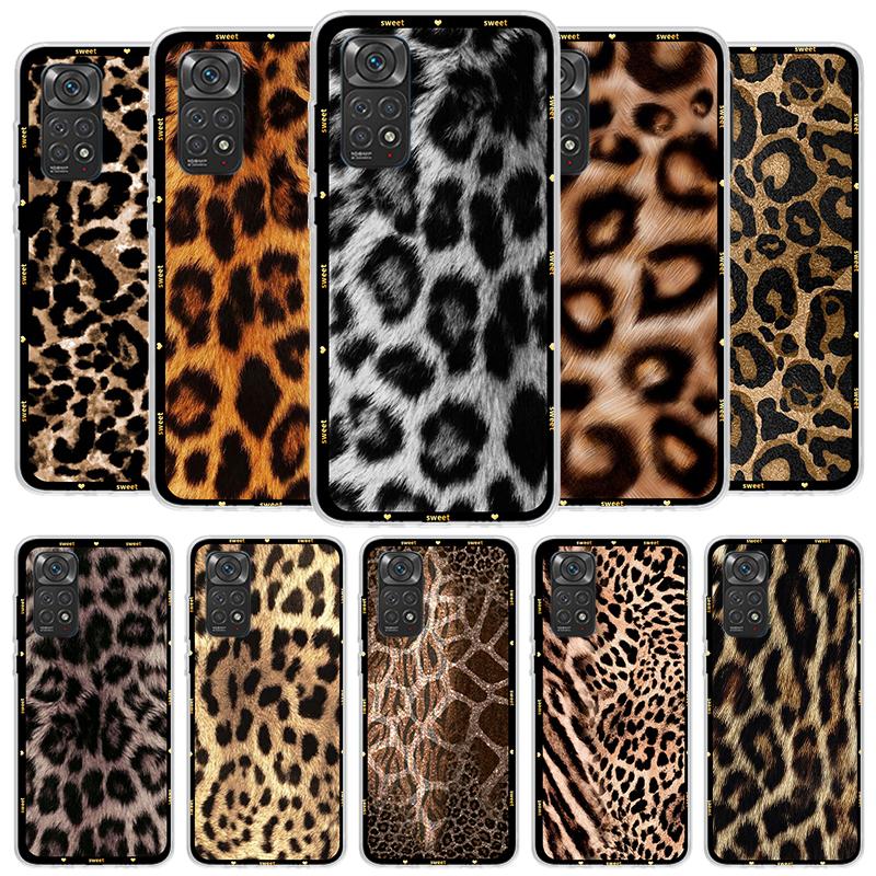 Animal Leopard Print Cover Phone Case For Xiaomi Redmi Note 15 14 13 12 11 10 Pro Plus 14S 12S 11S 11T 11E 10S Soft Fundas Shell