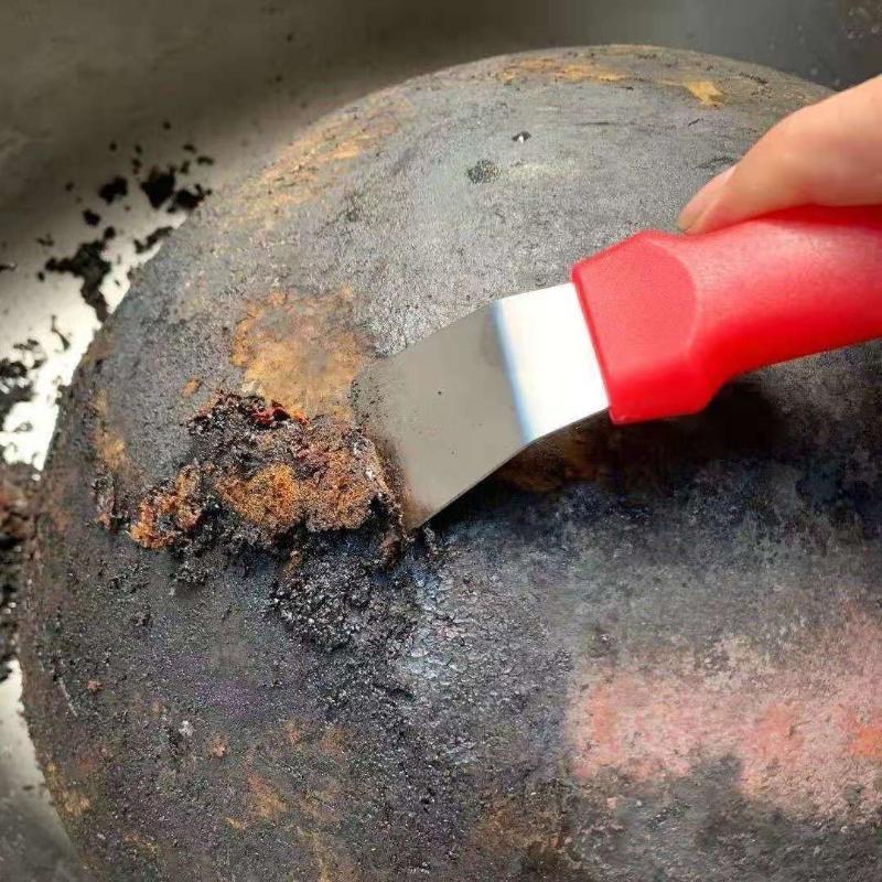 Stainless Steel Kitchen Scraper Nonslip Handle Strong Scraping Power Multi Use for Countertop Food Residue Cleaning