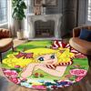 1pc Candy Candy2 Print Round Carpet Chair Round Carpet Suitable for Bedroom Living Room Home Decorative Carpet