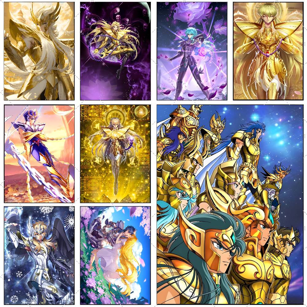 Saint Seiya Poster High-definition Art Sticker Self Adhesive Waterproof Home Decoration