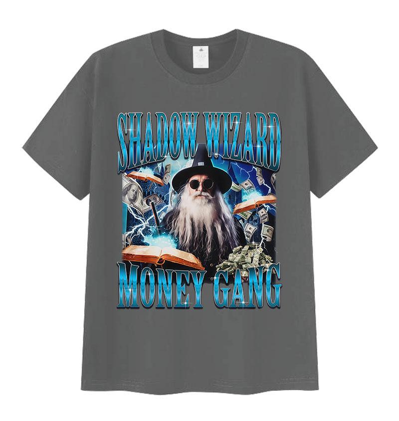 Humor Shadow Wizard Money Gang Graphic T Shirt Funny Hip Hop Wizard Gift Meme Short Sleeve T-Shirt Summer O-Neck Cotton T-Shirts