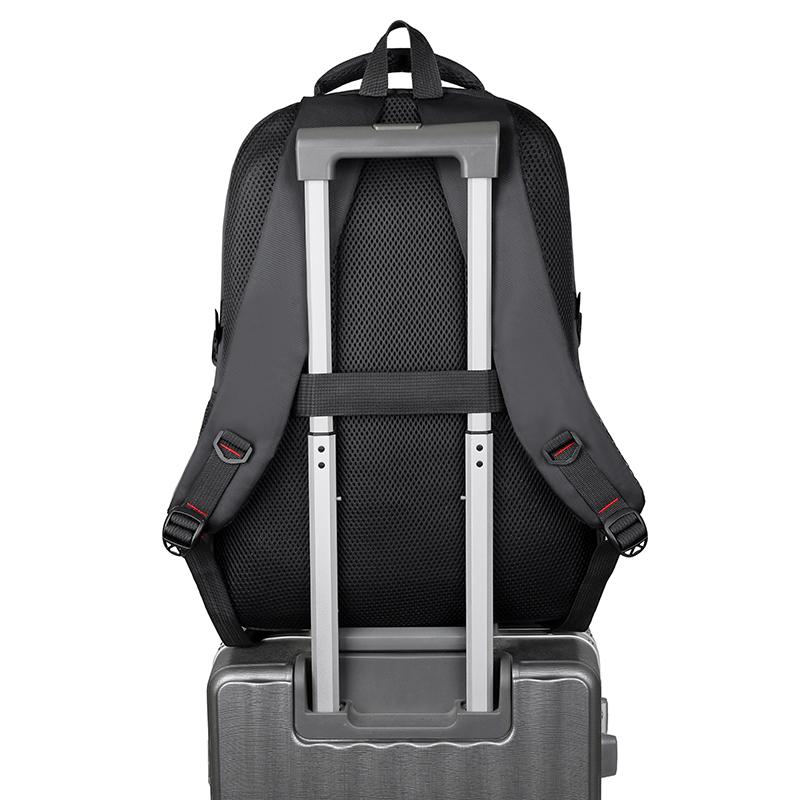 5-Layer Men'S Backpack - Durable, Waterproof, Multifunctional Design, With Bottle Strap - Perfect For Outdoor Activities, Busine