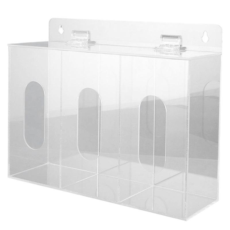 

2025 Trend Glove Dispenser Holder Station Organizer For Acrylic Wall Mount Glove Rack For Mask Earplug Beard Shoe Cover Restaura