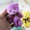 New Color Teddy Bear Dolls 12cm Soft Stuffed Animals Bear Plush Toy Pendent Cute Cute Girl Keychain Wedding Children Party Gifts