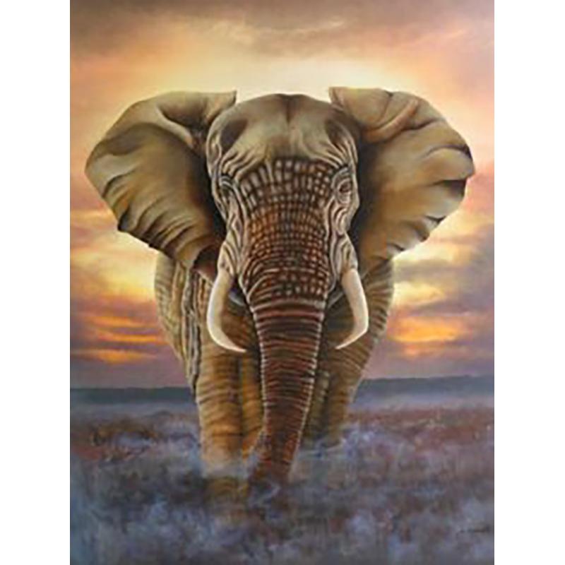 Diy Elephant 5D Diamond Painting Full Round Drill Cross Stitch Animal Diamond Embroidery Rhinestone Home Decor Wall Art Gift