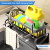 Kitchen Sink Drain Rack Organizer ABS Plastic Self-draining Sink Shelf Soap Sponge Holder Dishcloth Towel Rack Filter Basket