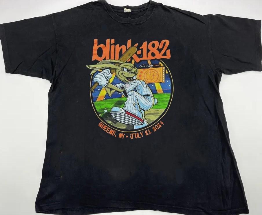 Blink 182 tour t-shirt rock band vintage black tee QT2059 L