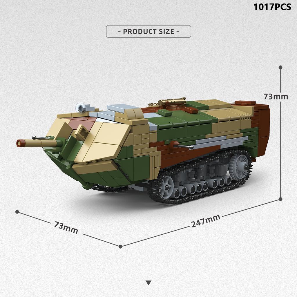 Retro Military Tank Building Blocks A13 MK.I Cruiser MK III Light Armored Vehicle Model DIY Assembly Bricks Collectible Educatio