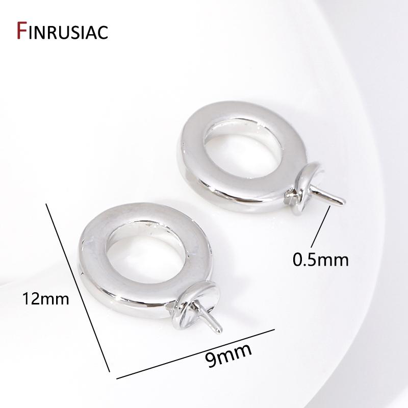 

Trendy 18K Gold Plated Brass Pearl Pendant Mounting,Round Pendant Bail Connetor For DIY Jewelry Making Accessories Wholesale 5 pcs