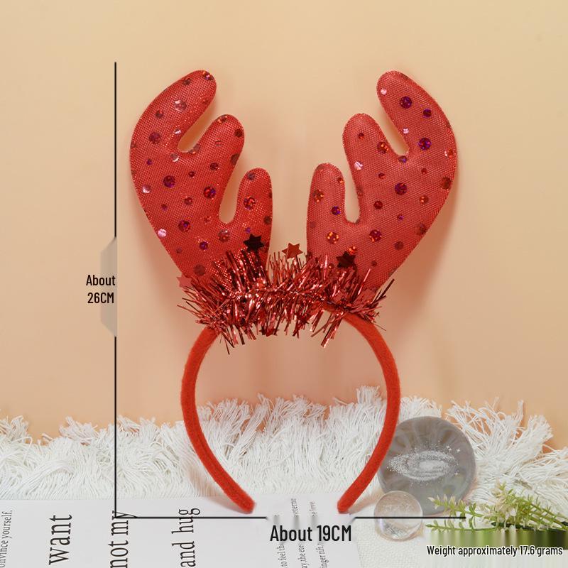 Weihnachts-Stirnband & Haarspangen-Set für Kinder: Weihnachtsmann, Schneemann, Geweih - Festliches Feiertags-Party-Accessoire