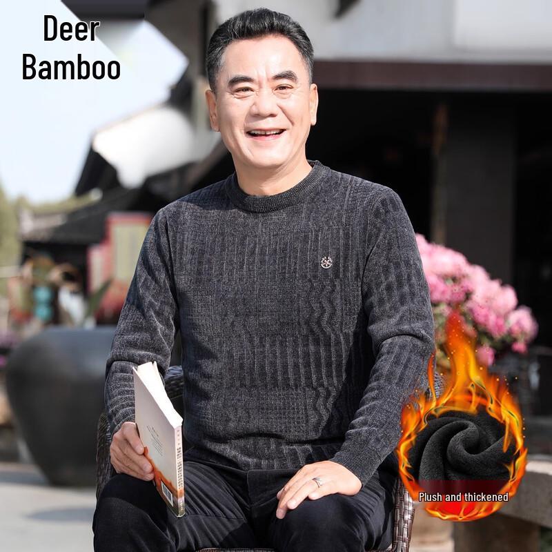 Men s Fleece-Lined Chenille Thermal Sweater 175