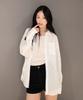 Maseumaluljeueopaeleol Loose Fit Stripe See-Through Shirt_White