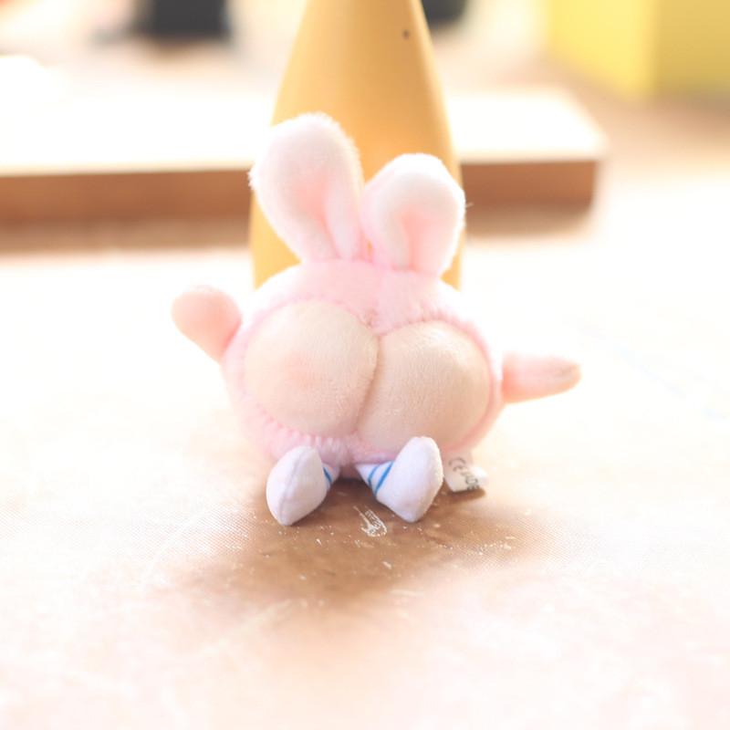 Cute Bunny Plush Keychain With Pp Cotton Filling For Bags And Keys