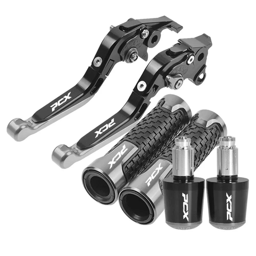 For Honda PCX 125 PCX125 PCX150 Motorcycle Adjustable Folding Brake Clutch Levers Handgrip Handlebar Grips Ends Accessories
