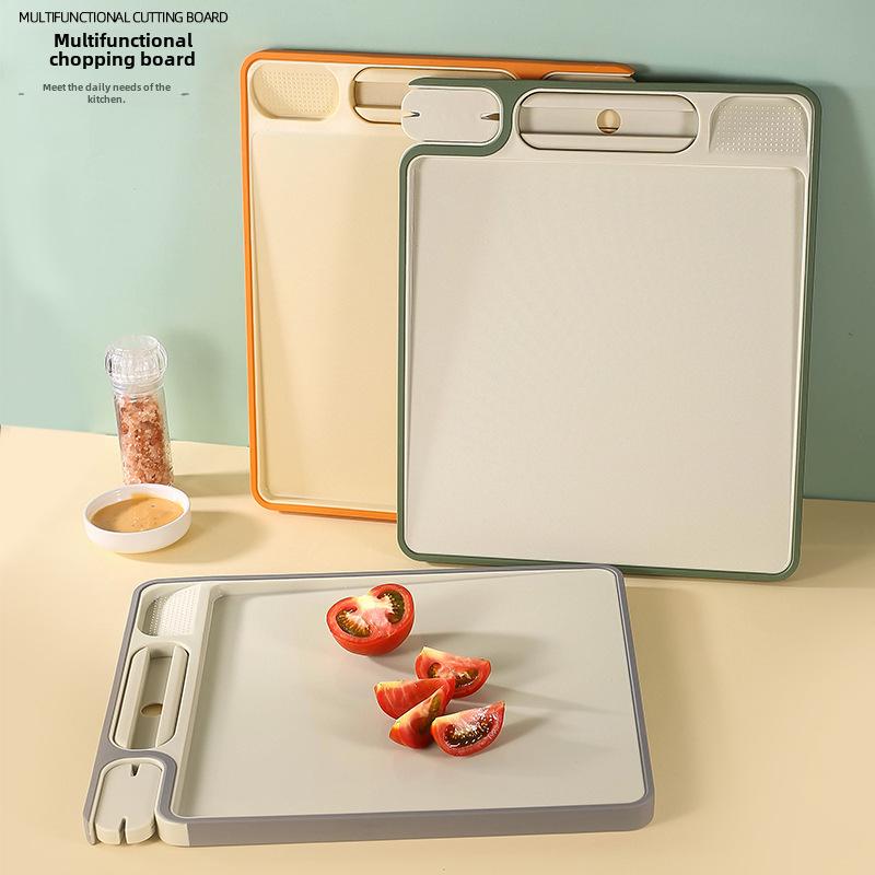 FDA-Approved Wheat Straw Plastic Double-Sided Cutting Board for Meat, Vegetables, and Fruits