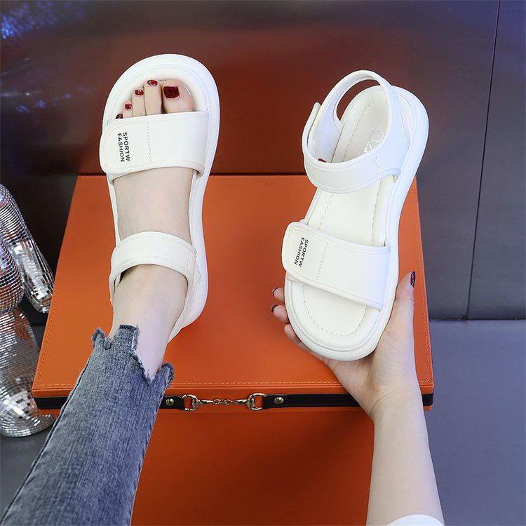 Damen 2025 Sommer Rutschfeste Sportsandalen - Weiche Sohle, Flacher Boden, Klettverschluss, Lässige Strand- & Reiseschuhe