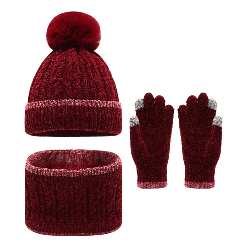 Knitted Winter Hat Scarf Gloves Thicken Toddler Winter Hat New Thickened Knitted Hat Outdoor Use