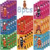 8 Sheets Cartoon Firefighter Face Swap Stickers for Laptops, Motorcycles, and Helmets