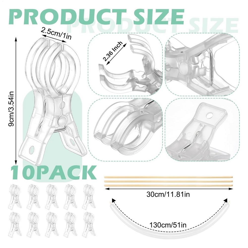

Balloon Arch Clips 3.54 x 1in Transparent Garland Ties Heavy-duty Spring Balloon Arch Clamps for Outdoor Party Birthday other