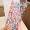 Cartoon Animal Embossed Sticker Educational Childrens Sticker For Scrapbooking Phone Cover Laptop Kid Room Decoration
