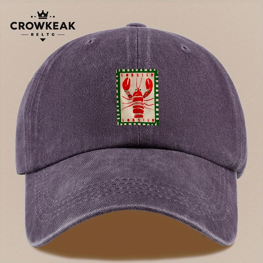 PC Hummer-Print Baseballkappe Roter Hummer Grünes Akzentdesign Leichter atmungsaktiver Hut für Männer Frauen Verstellbarer Snapback