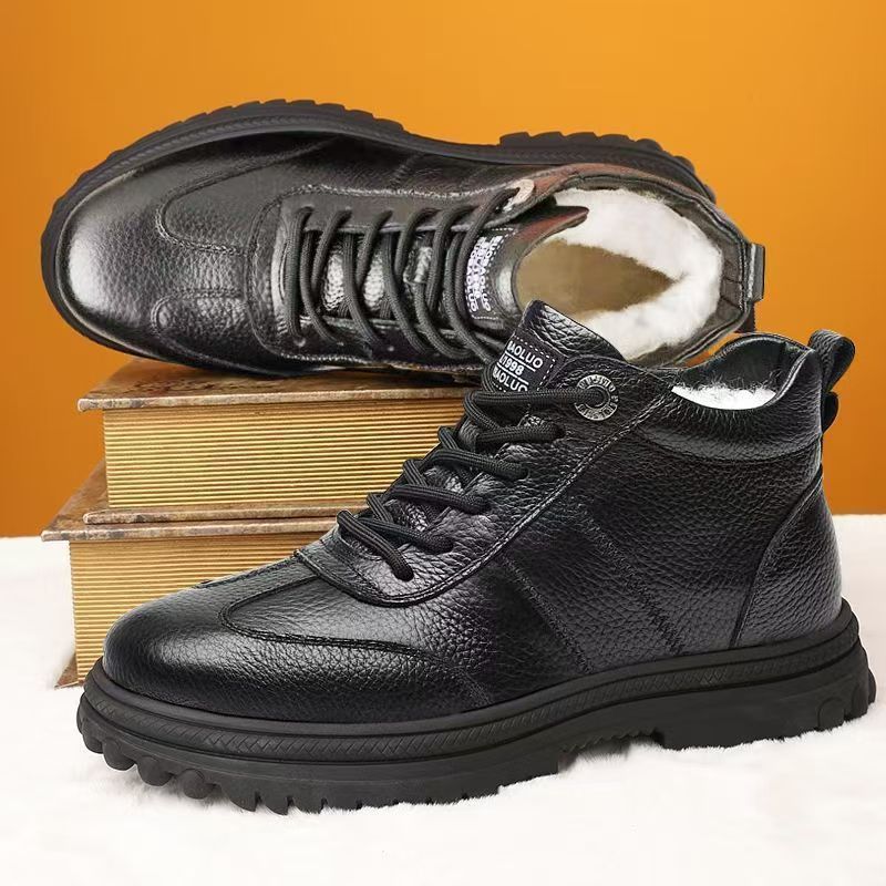 Thickened Warm Shoes, Gaobang Snow Boots, Thick-soled Anti-slip Fleece Casual Cotton Shoes