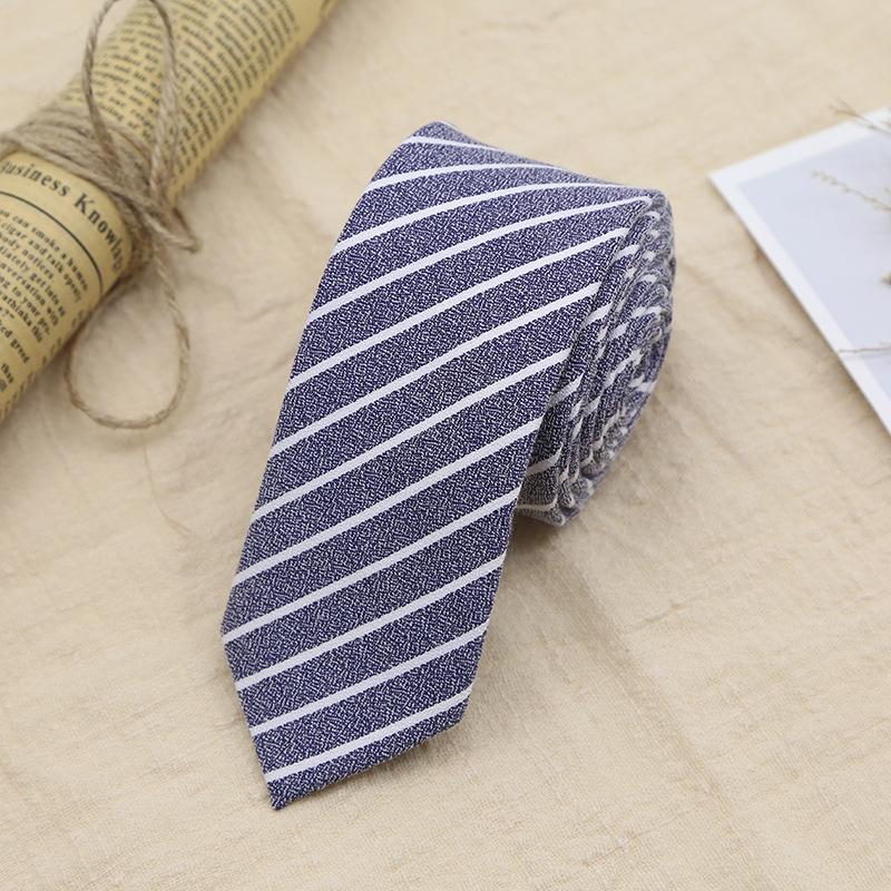 Men'S Tie 6Cm British Style Tie Men'S Dress Business Black Narrow Tie